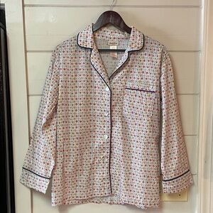 BedHead Cotton Long Sleeve Pajama Top Size S.